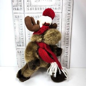 National Hockey League Moose Plush Toy 10 Inch Brown NHL Motif Hat Scarf Plushie